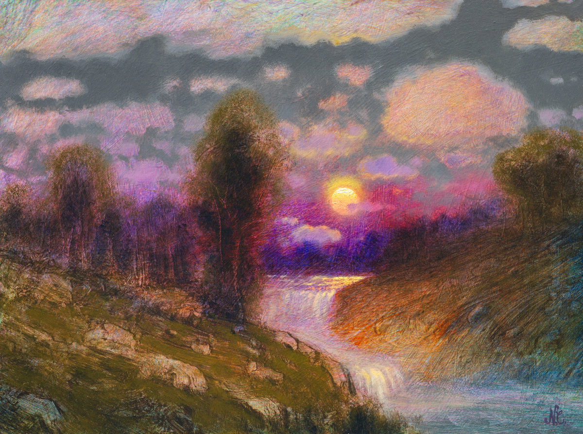 Where the Light Leads, original oil painting by Nathan Clements