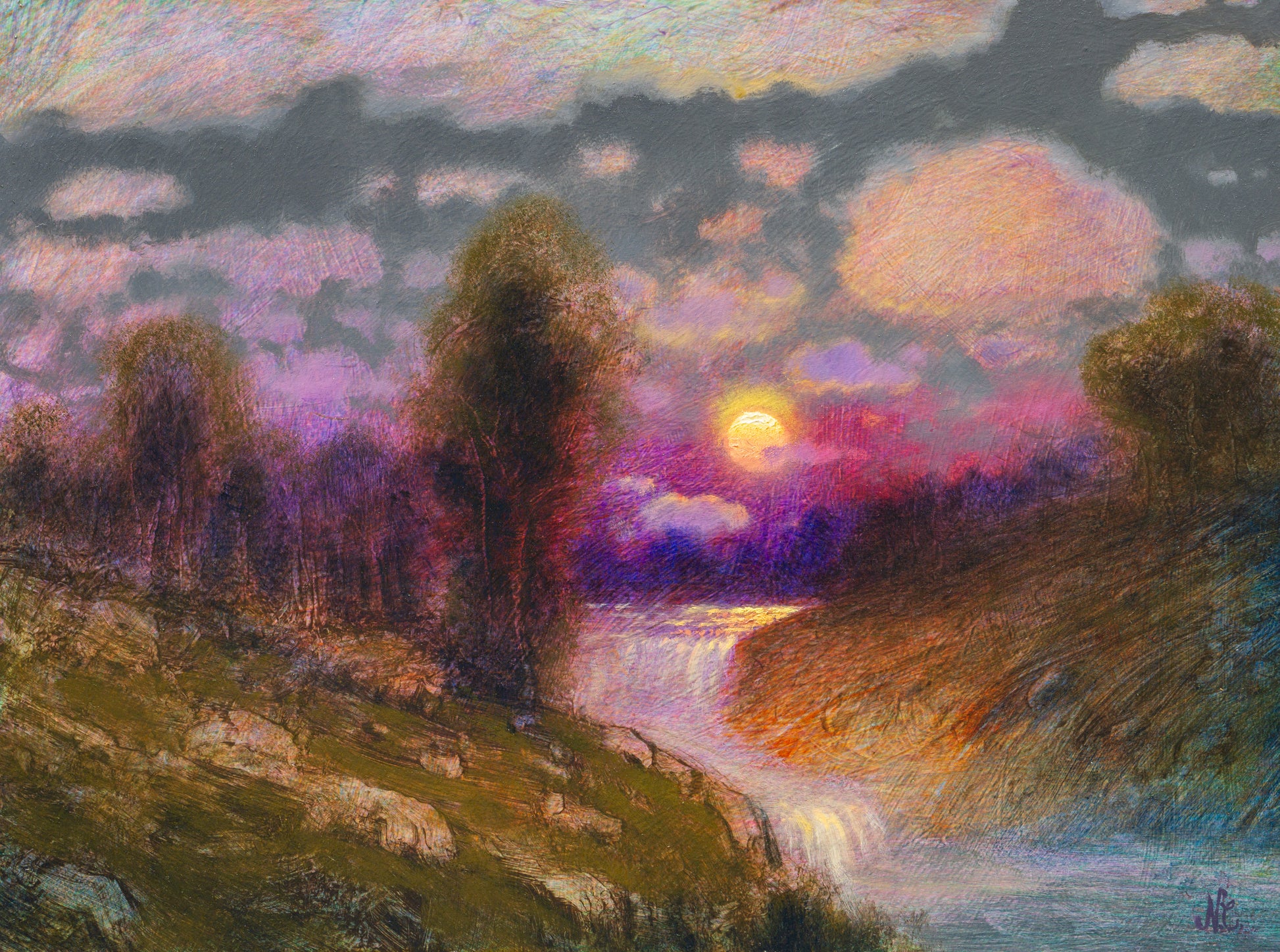 Where the Light Leads, original oil painting by Nathan Clements